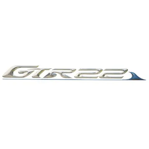 Worldwide Shipping Gekko Boat Raised Emblem Decal | GTR22 Silver Sticker