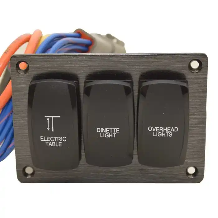 Pacer Marine Boat Switch Panel 574430-02-005 | 3 7/8 x 2 3/4 Inch Black Reduced Price