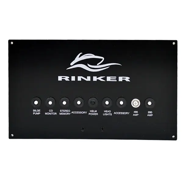 Rinker Boat Push Button Breaker Panel | 240 Fiesta Vee Black Plastic Express Delivery