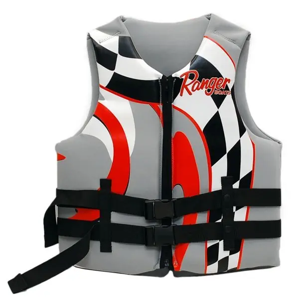 Fast Shipping Ranger Boat Life Jacket 1689 | Type III Adult Large Gray Red