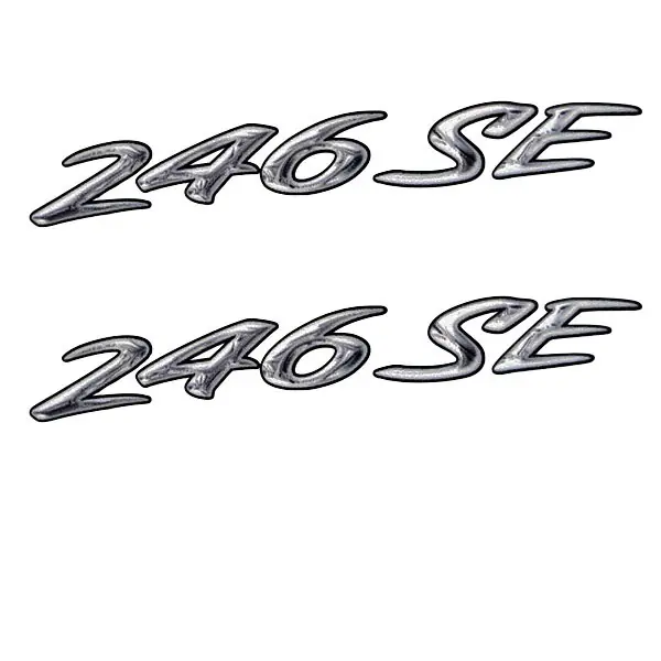 Must Have Rinker Boat Brand Decal | 246 SE Gray / White Stickers (Pair)