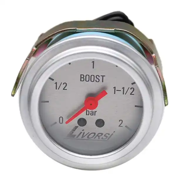 Fan Favorite Livorsi Boat Mechanical Boost Gauge INTMBPLPL | 2 Inch Silver