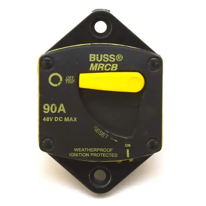 Eaton Bussmann Boat Circuit Breaker 187090P-03-01 | 90A 48V DC Time-Limited