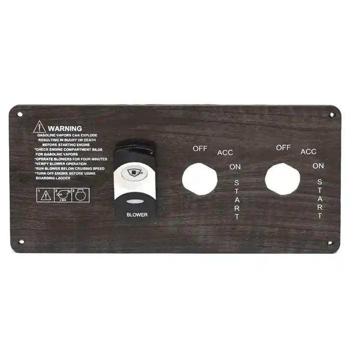 Rinker Boat Ignition Panel 2070120 | Woodgrain EX320 8 x 3 3/4 Inch Clearance