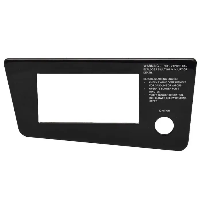 Cobalt Boat Blank Ignition Panel 503204BL | Black Acrylic Genuine