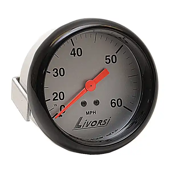 Weekend Sale Livorsi Boat Speedometer GDS60PL | 60 MPH 3 3/8 Inch Black Platinum
