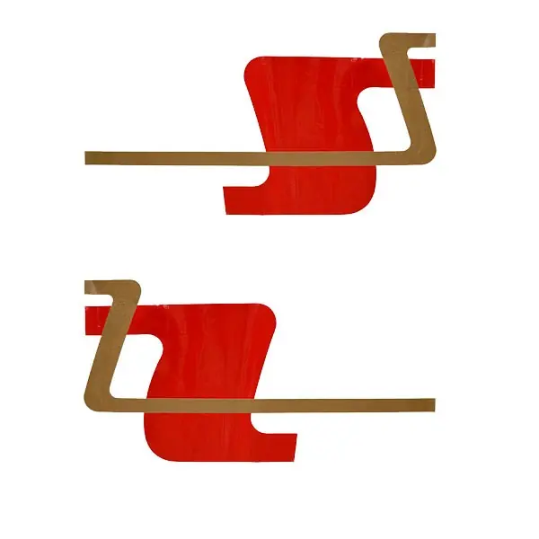 Sale Rinker Boat Graphic Decals | Red Gold Hull Stickers (Set of 2)