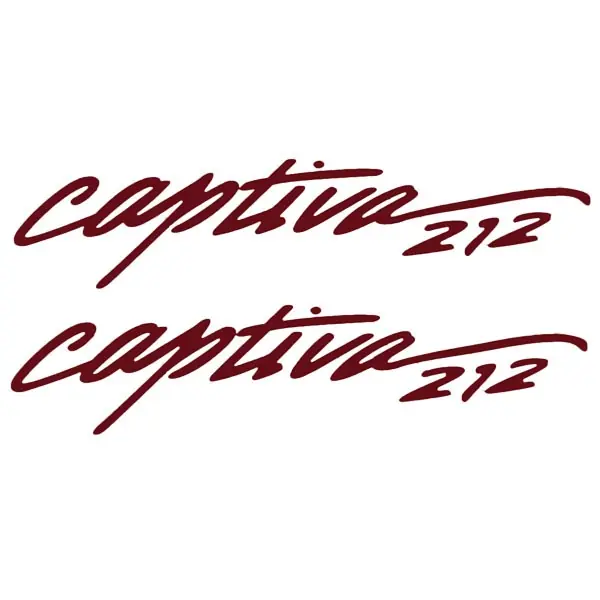 While Supplies Last Rinker Boat Decal 779291 | Captiva 212 Burgundy VS812302-01-BG (Pair)
