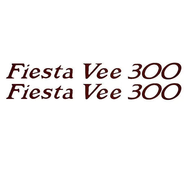 Grab Now Rinker Boat Brand Decal | Fiesta Vee 300 Burgundy Stickers (Pair)