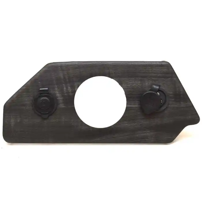Lowe Boat Blank Gauge Panel 2331115 | 11 1/2 Inch Graywood 12V AUX USB Fast Shipping