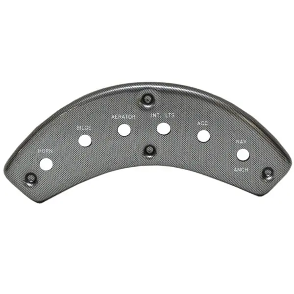 Fast Shipping Ranger Boat Blank Switch Panel 7202770GL | Silver Carbon Fiber Plastic