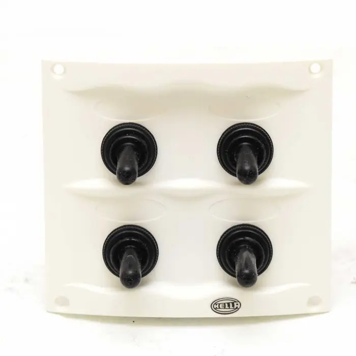 Hella Boat Switch Panel H73070121 | 4 Way White Contour W / Labels Next Day Delivery