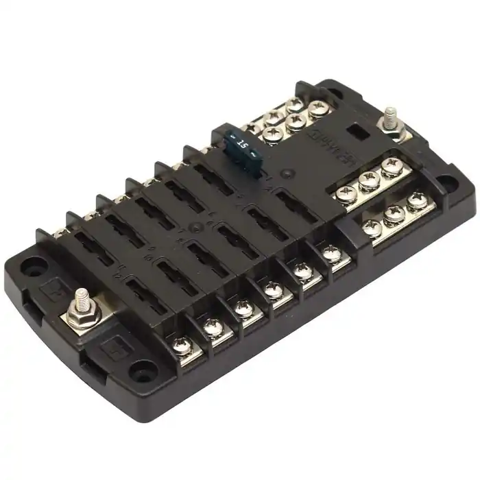 Blue Sea Systems Boat Fuse Block 5031 | 12 Slot 6 1/2 x 3 3/8 Inch Clearance