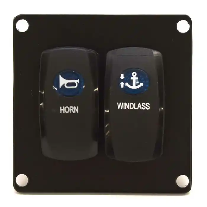 Bulk Order Stingray Boat Switch Panel 240-07206-P | Horn Windlass Black Aluminum