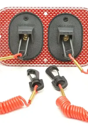 Wholesale Wellcraft Boat Dual Kill Switch Panel 025-4134 | Red Aluminum