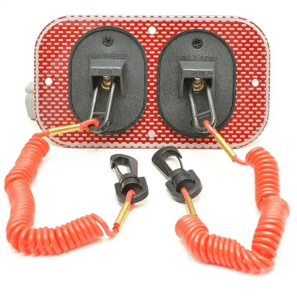 Wholesale Wellcraft Boat Dual Kill Switch Panel 025-4134 | Red Aluminum