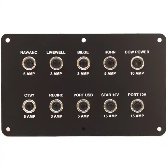 Lund Boat Breaker Panel 2402052 | 3 3/4 x 6 Inch w/ Fuse Block New Arrival