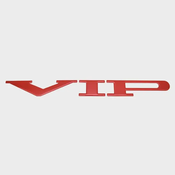 VIP Boat Raised Lettering Decal | 24 x 2 3/8 Inch Red Order Now