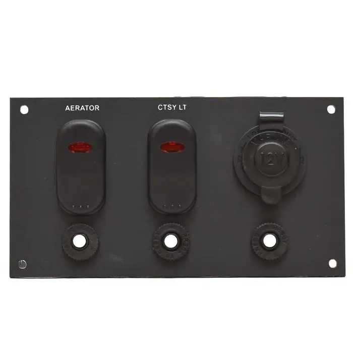 Big Sale Lowe Boat Switch Panel 2076694 | 6 1/2 x 3 1/2 Inch 12V Black
