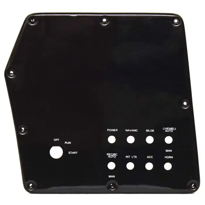 Lowe Boat Blank Switch Panel 2281279 | Stinger 178 Black 12 1/2 Inch Buy Online