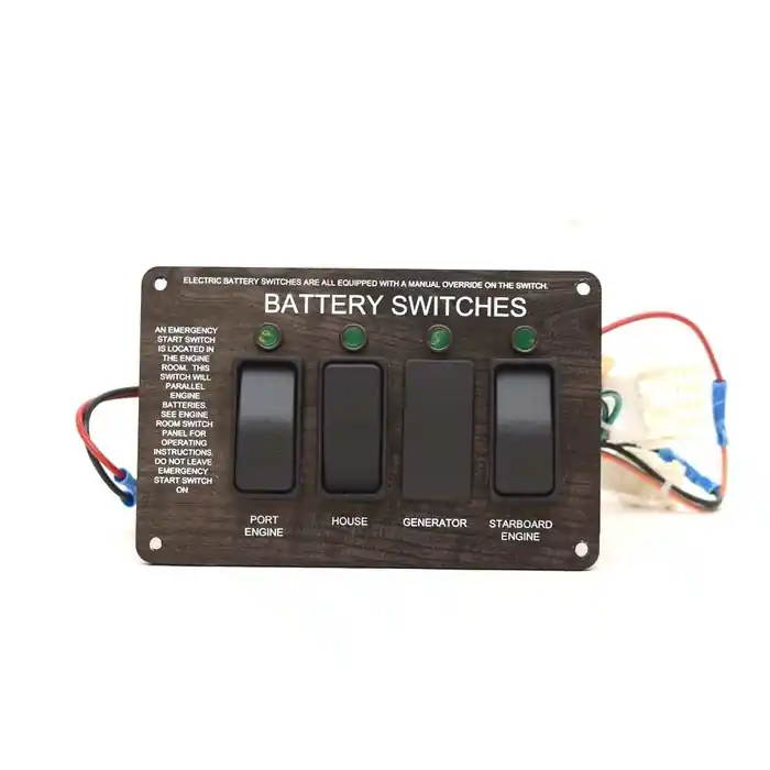 Rinker Boat Battery Switch Panel 63026 | Woodgrain 6 1/4 x 4 Inch Super Sale
