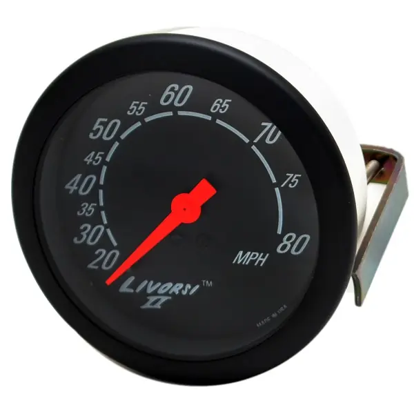 Free Returns Livorsi Boat Speedometer Gauge | 80 MPH 3 1/4 Inch Black Marine