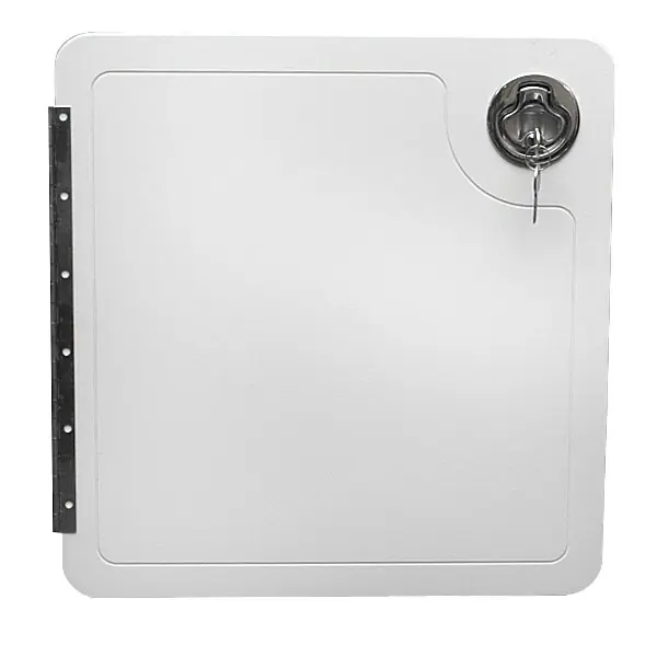 Tracker Boat Hatch Door 151131 | Locking 14 1/2 x 4 3/4 Inch Off White Budget