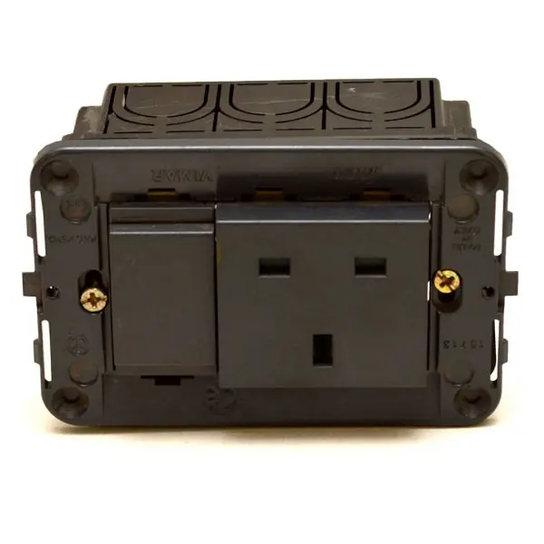 Certified Vimar Boat Socket Outlet 20221.L | European 2P+E 13A 250V Rinker Gray