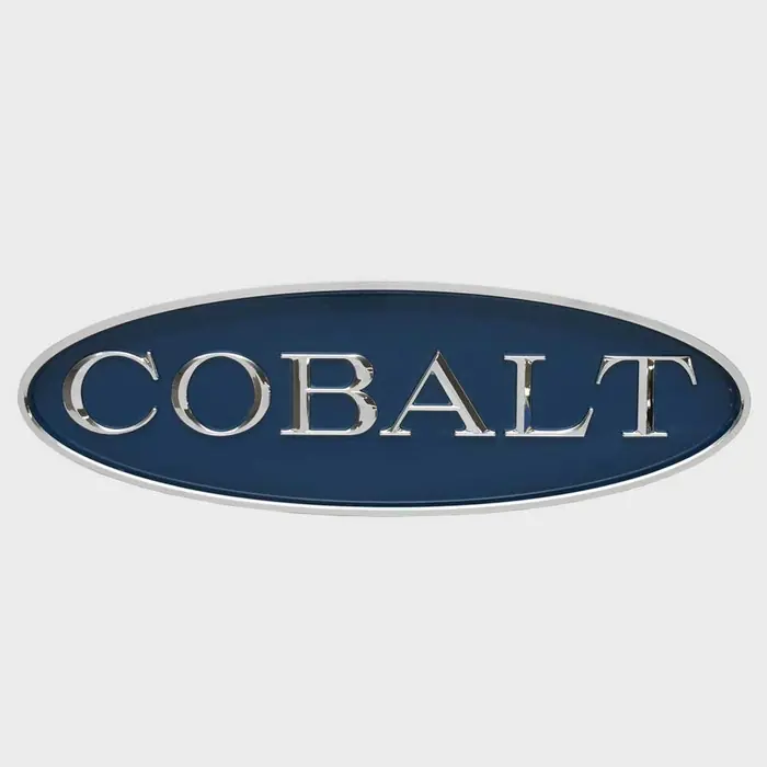 Today Only Cobalt Boat Logo Emblem 453132 | Silver / Blue 12 3/4 Inch