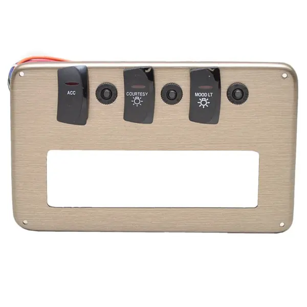 Special Offer Premier Pontoon Boat Switch Panel | Brushed Bronze Plastic