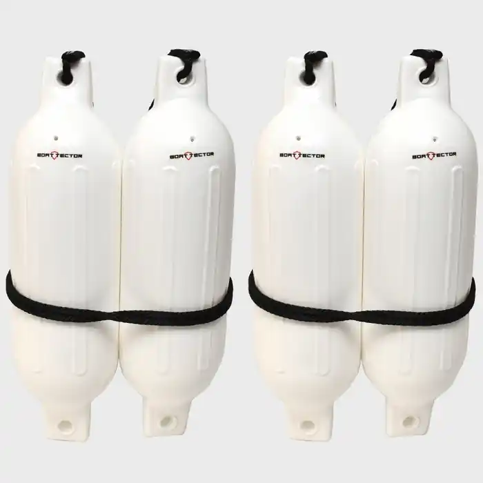 Viral BoatTector Boat Inflatable Fenders 3006.7381 | 22 x 6 Inch White (4 PC)