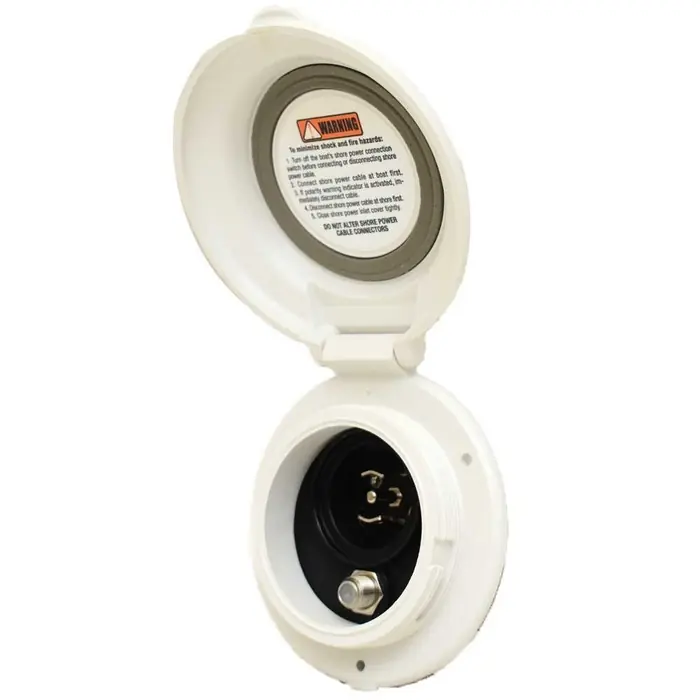 Marinco Boat Contoured Inlet PH6444TV | Phone Cable TV White Today Only