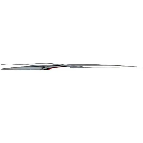 Wholesale Galaxie Boat Graphic Decal U22332-01 | 108 1/2 x 5 Inch Red Black Gray