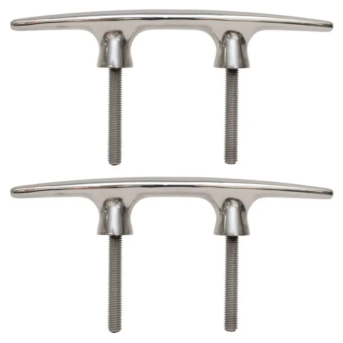 Best Choice Attwood Boat Contemporary Cleat 66056-1 | 10 Inch Stainless (Set of 2)