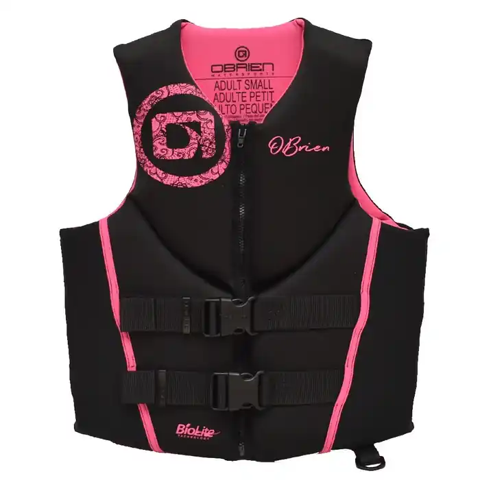 Holiday Sale O'Brien Boat Life Jacket 2232434 | Traditional RS Pink / Black Small