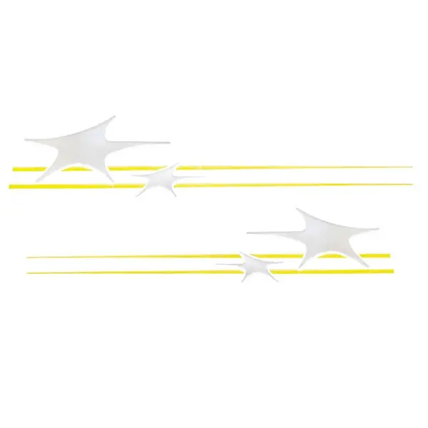 Same Day Shipping MasterCraft Boat Raised Graphic Decals 758086 | ProStar Yellow (2 PC)