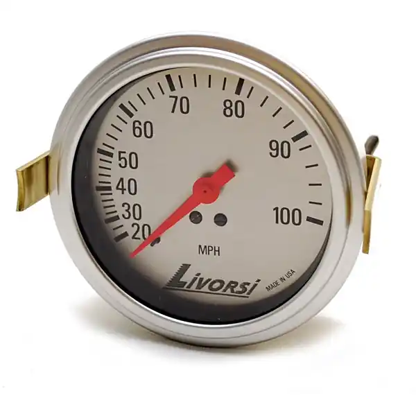 Livorsi Boat Speedometer LG100PLPL | 100 MPH 3 1/4 Inch Silver Super Sale