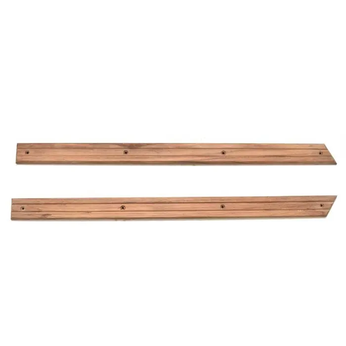 Boat Teakwood Trim Pieces | 24 1/8 x 1 5/8 Inch Natural (Set of 2) Budget