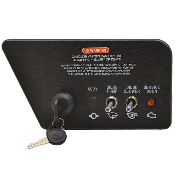 Sea Ray Boat Ignition Switch Panel 2150157 | 4-Position Black Plastic Worldwide Shipping