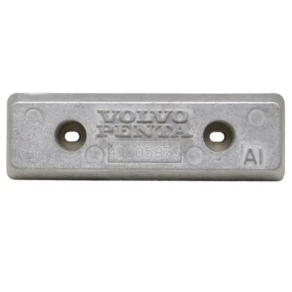 Volvo Penta Boat Anode 40005875 | 10 1/2 x 3 3/8 x 1 1/4 Inch Aluminum Factory Price