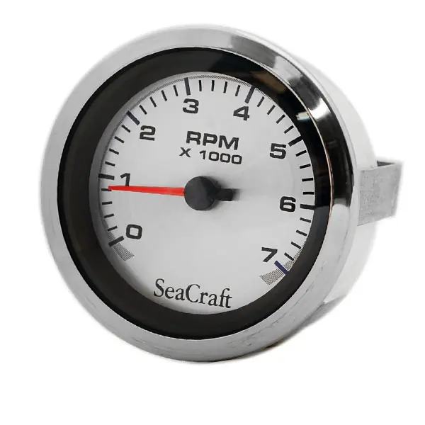 Warranty Included Beede Boat Tachometer Gauge 947012 | SeaCraft 3 1/4 Inch Silver