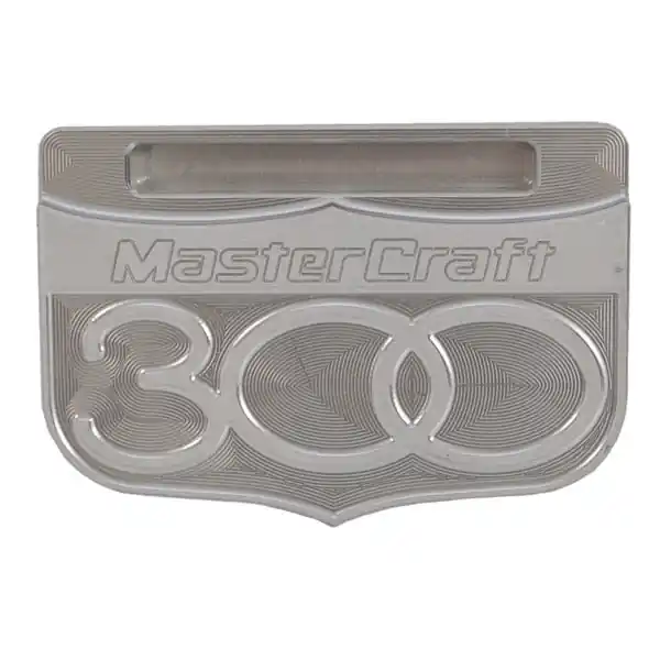 Latest MasterCraft Boat Logo Emblem Plate | 300 Aluminum 5 7/8 x 4 Inch