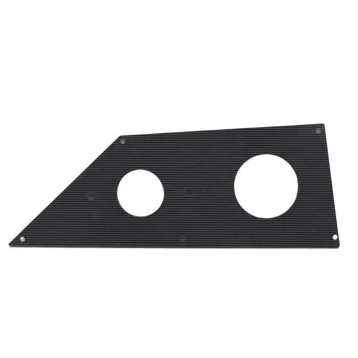 Top Pick Bass Cat Boat Blank Bow Panel | 11 x 4 1/8 Inch Black w/ Line Pattern