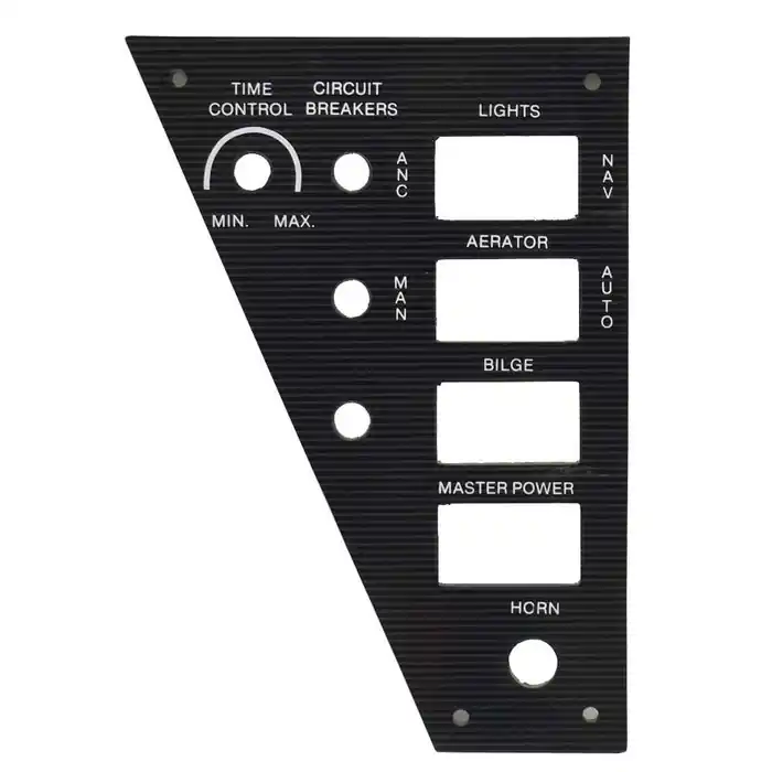 Bass Cat Boat Blank Switch Panel | Rocker Black w/ Lines Limited Time