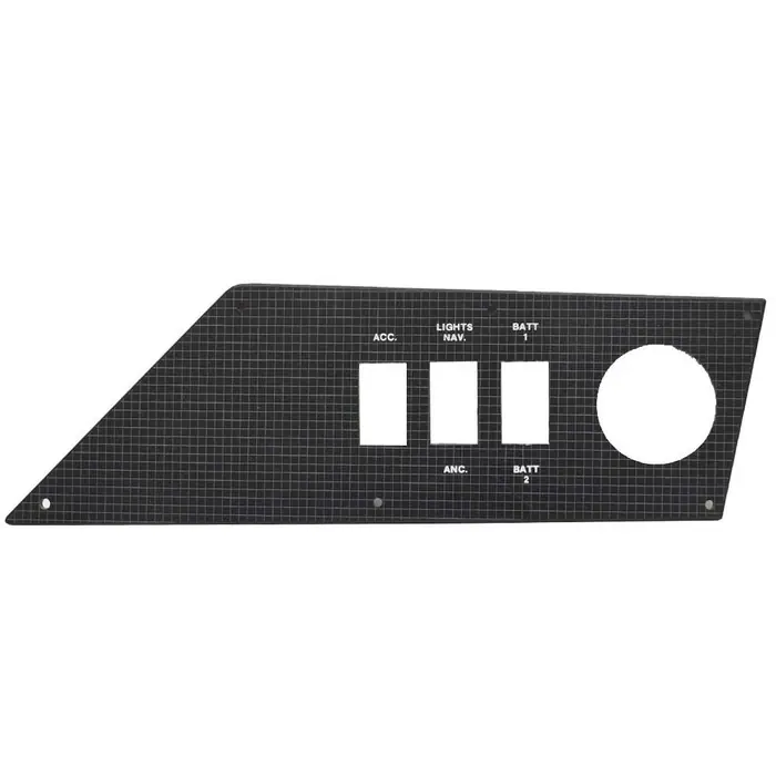 Handmade Bass Cat Boat Blank Gauge / Switch Panel | 13 1/2 x 4 1/4 Inch Grid