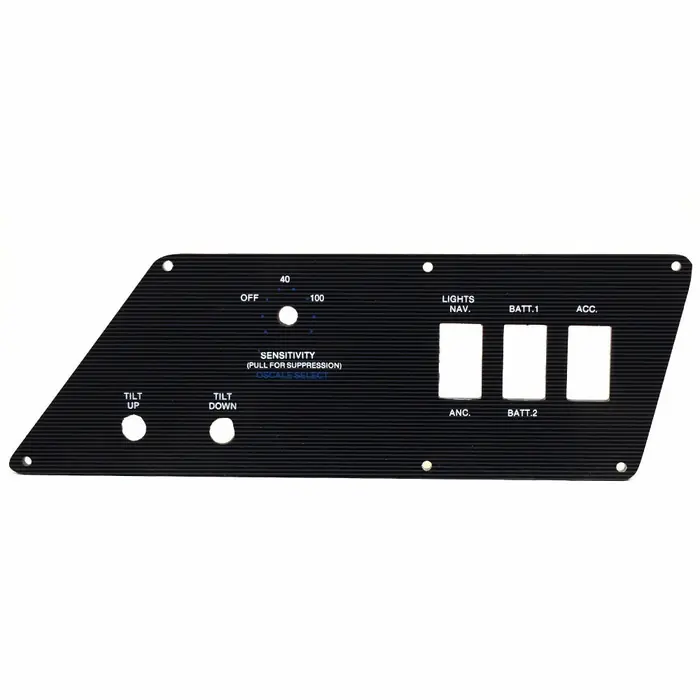 Bass Cat Boat Blank Switch Panel | Striped 13 1/8 x 4 3/8 Inch No Minimum Order