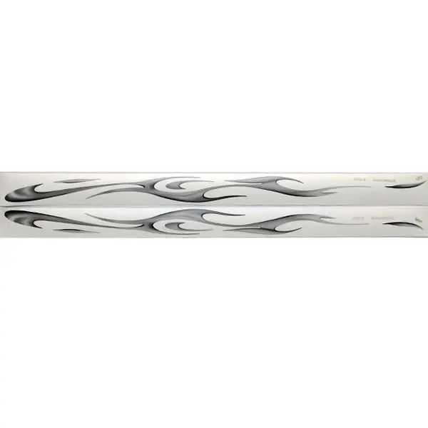 Buy Direct Universal Boat Graphic Decals 09303412 | 44 x 3 Inch Silver (Set of 2)