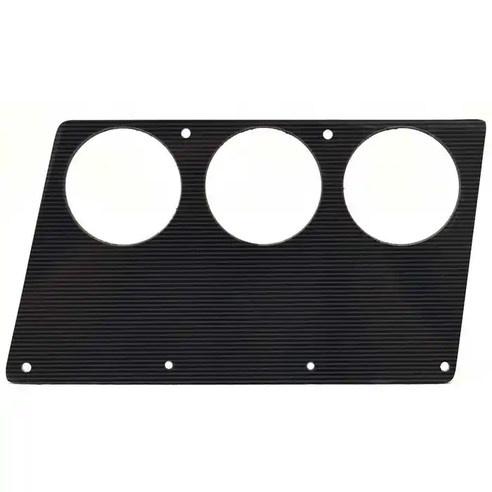 Bass Cat Boat Blank Gauge Panel | 8 x 4 3/4 Inch Black w/ Lines Buy Online
