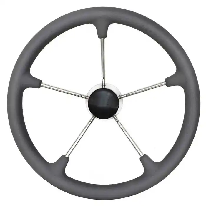 Price Drop Boat Steering Wheel with Cap | 16 Inch Foam Rubber Grip Stainless Steel