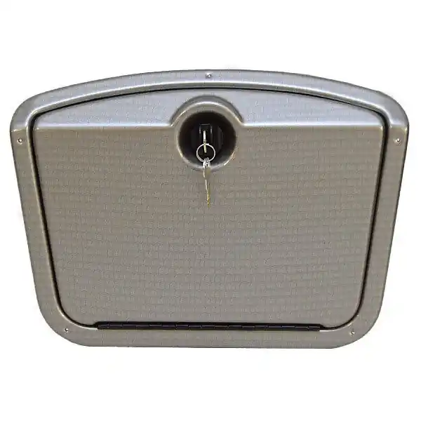 Today Only Locking Boat Glove Box ABL3619X-2374 | Silver Locking Hatch